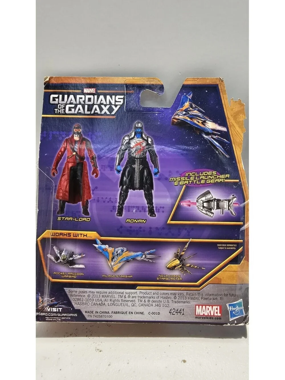 Marvel Guardians of the Galaxy Figure Lot of 2 Groot Rocket Star-Lord Ronan Hasb